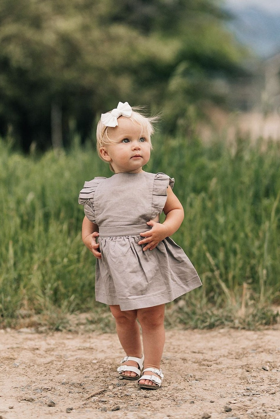Pinafore Linen Dress – Beba Bean