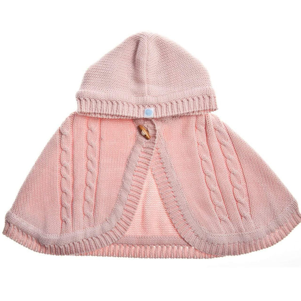 Beba Bean Clothes Pink Knit Cape