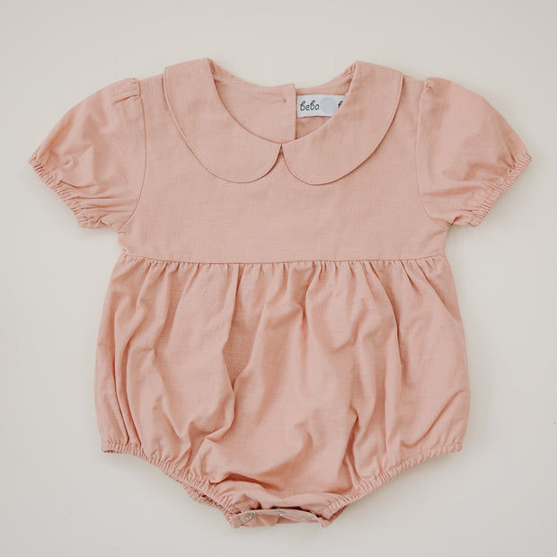 Peter Pan Collar Linen Romper