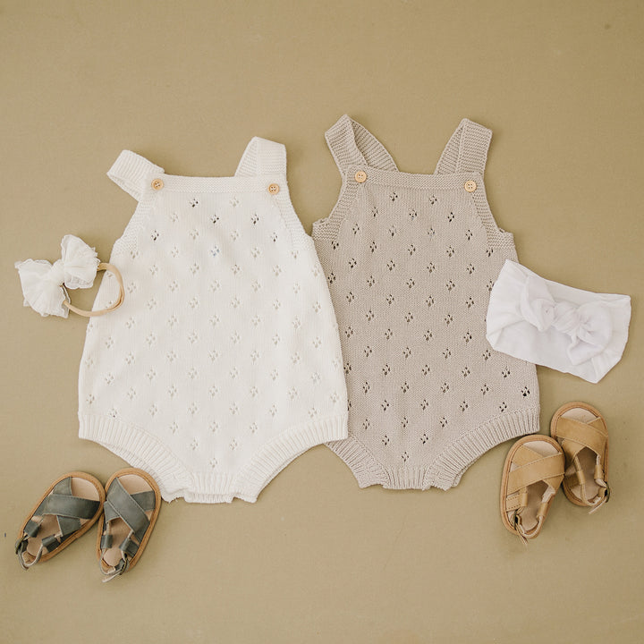 Knit Eyelet Romper