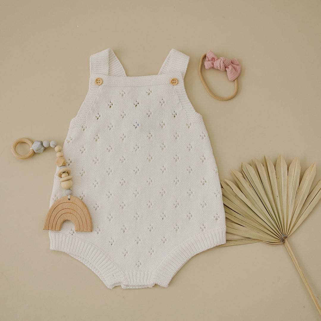 Knit Eyelet Romper