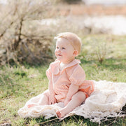 Peter Pan Collar Linen Romper