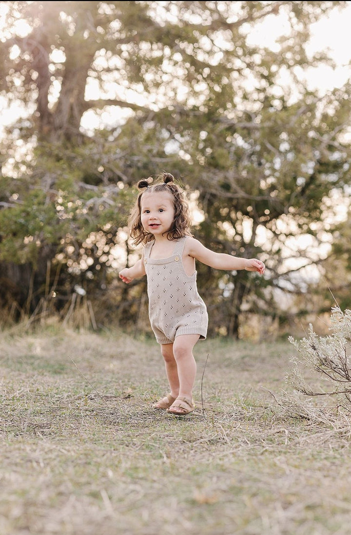 Knit Eyelet Romper