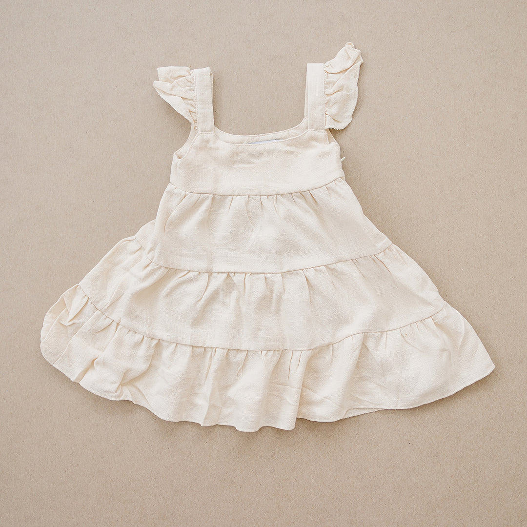 Ruffle Linen Dress