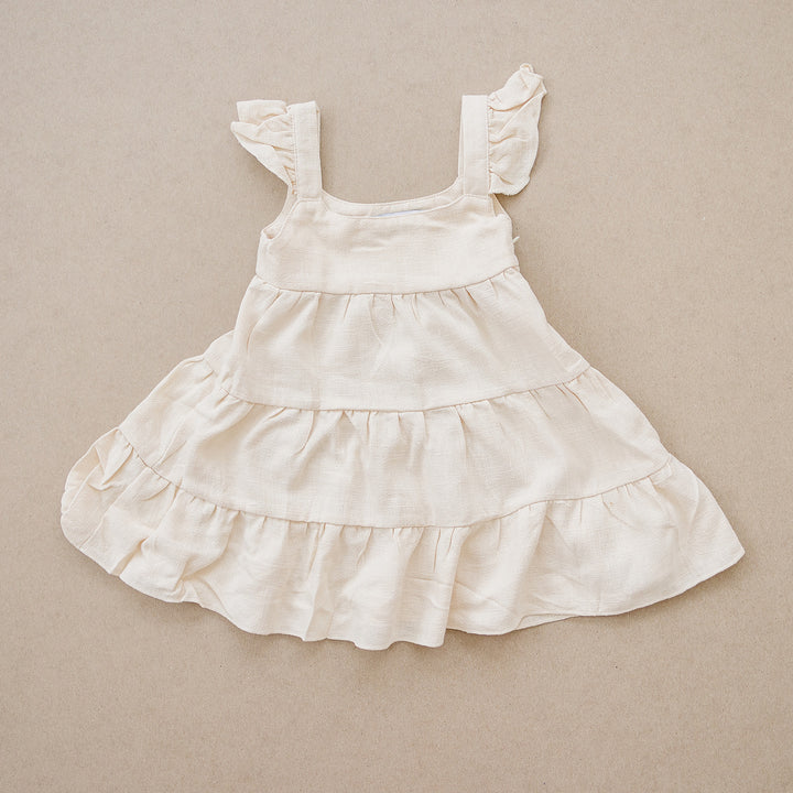Ruffle Linen Dress
