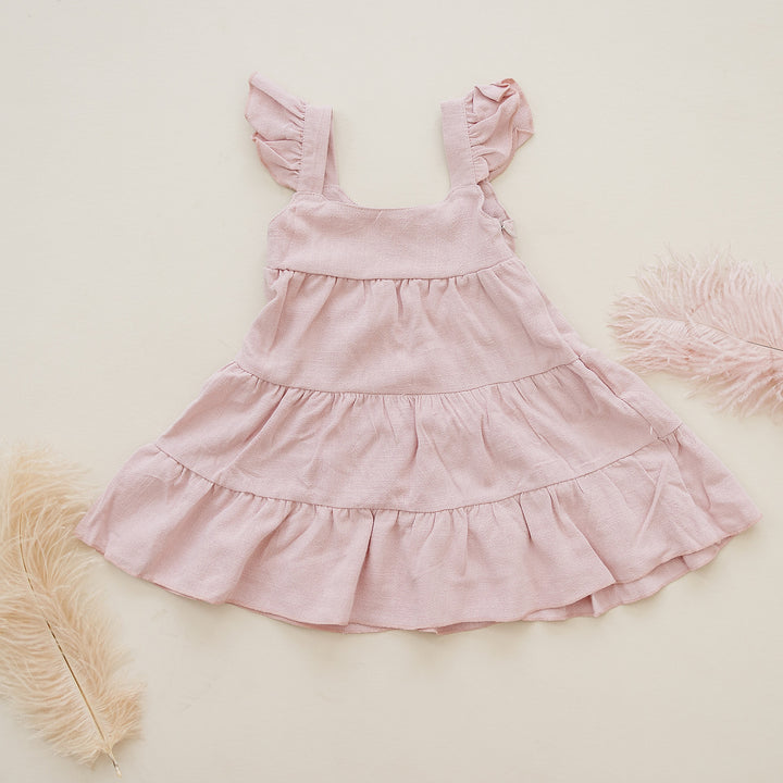 Ruffle Linen Dress
