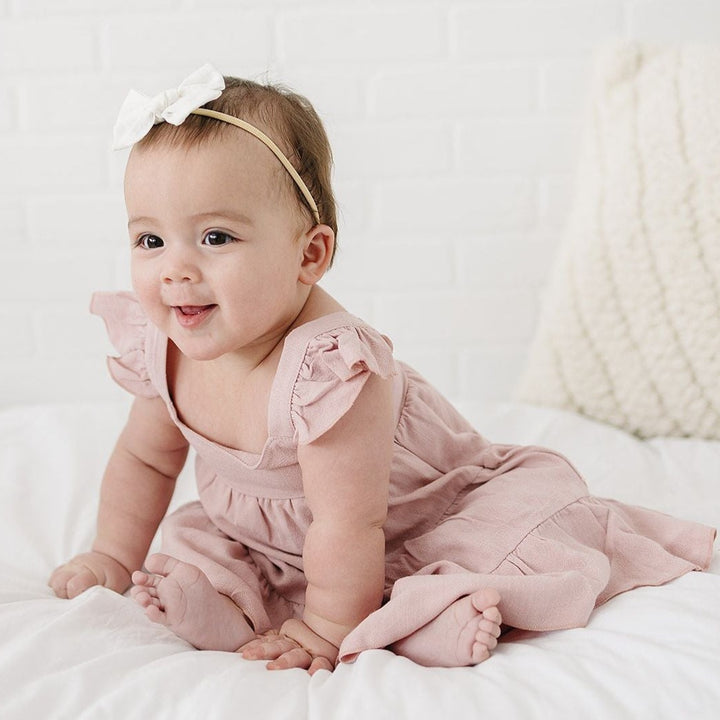 Ruffle Linen Dress