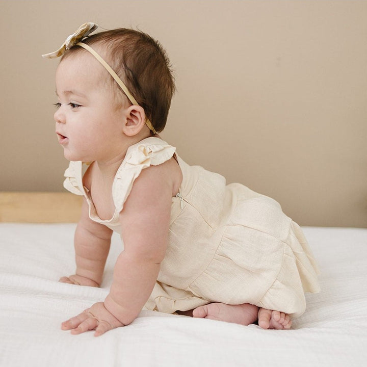 Ruffle Linen Dress