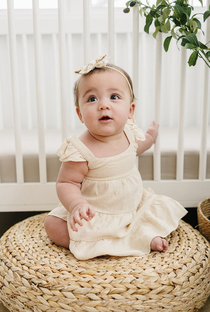 Ruffle Linen Dress