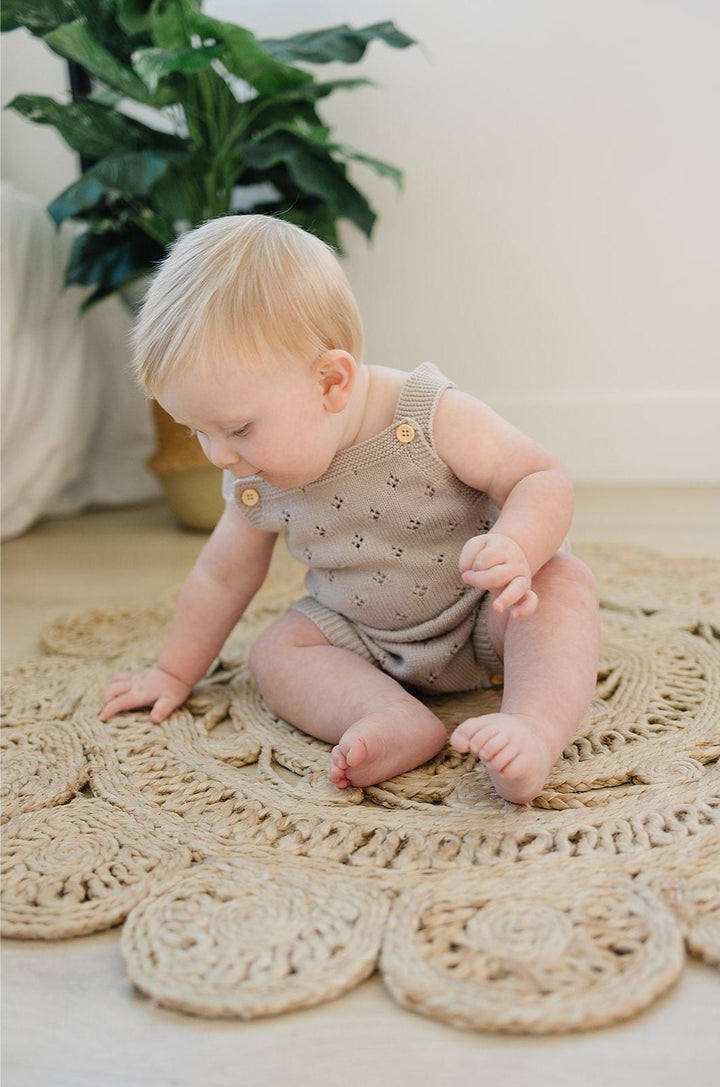 Knit Eyelet Romper