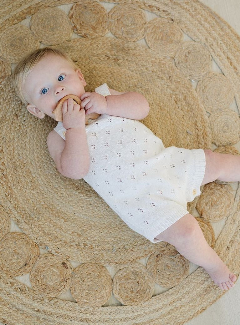 Knit Eyelet Romper