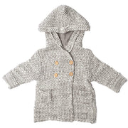Beba Bean Clothes 6-12 / Grey Crochet Knit Hoodie