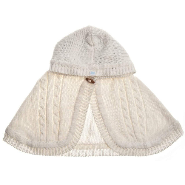 Beba Bean Clothes Ivory Knit Cape