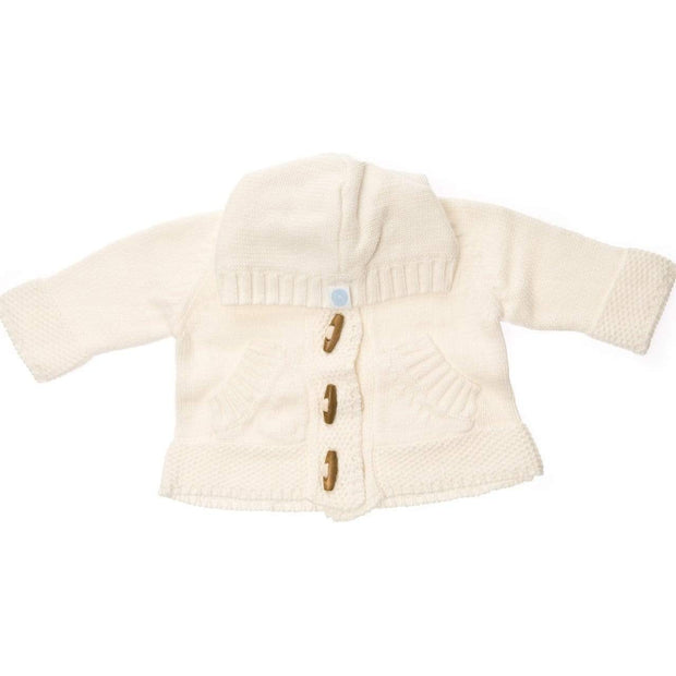 Beba Bean Clothes 0-3 / Ivory Knit Hoodie