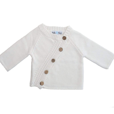 Beba Bean Clothes Ivory Long Sleeved Cardigan