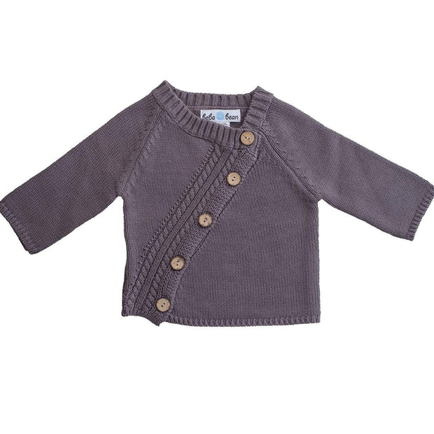 Beba Bean Clothes Grey Long Sleeved Cardigan