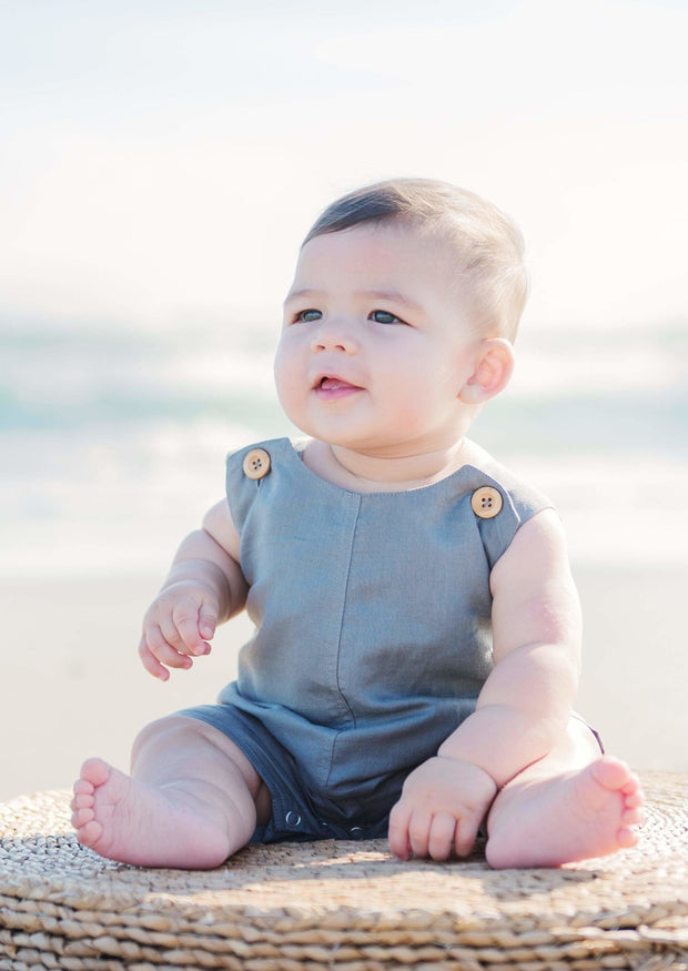 Beba Bean Clothes Sleeveless Linen Romper