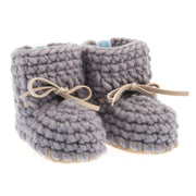 Beba Bean Shoes 0-6 / Grey Sweater Moccs - Grey