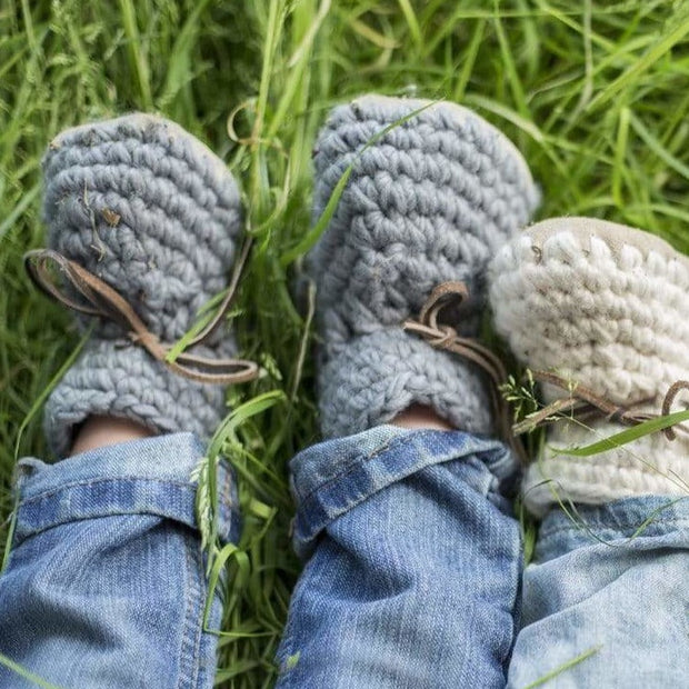 Beba Bean Shoes Sweater Moccs - Grey
