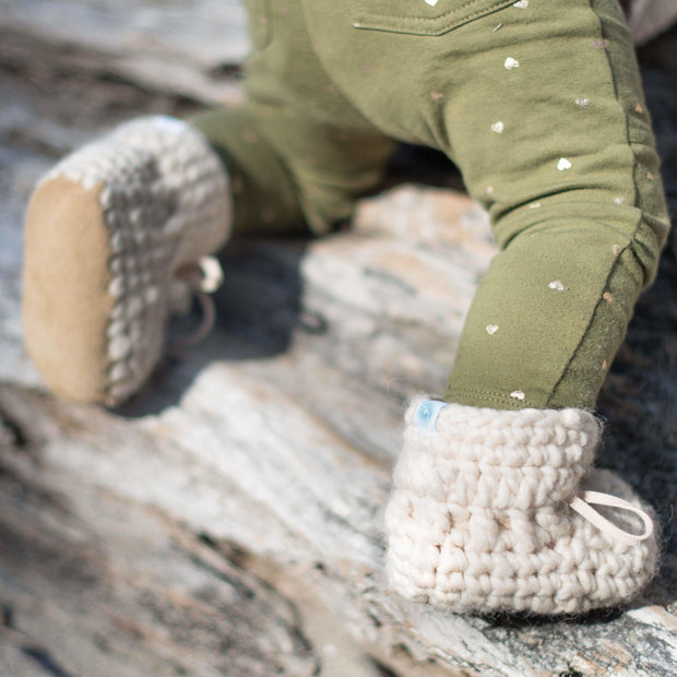 Beba Bean Shoes Sweater Moccs - Ivory