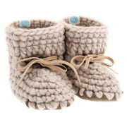 Beba Bean Shoes 0-6 / Oatmeal Sweater Moccs - Oatmeal
