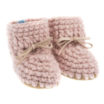 Beba Bean Shoes 0-6 / Pink Sweater Moccs - Pink